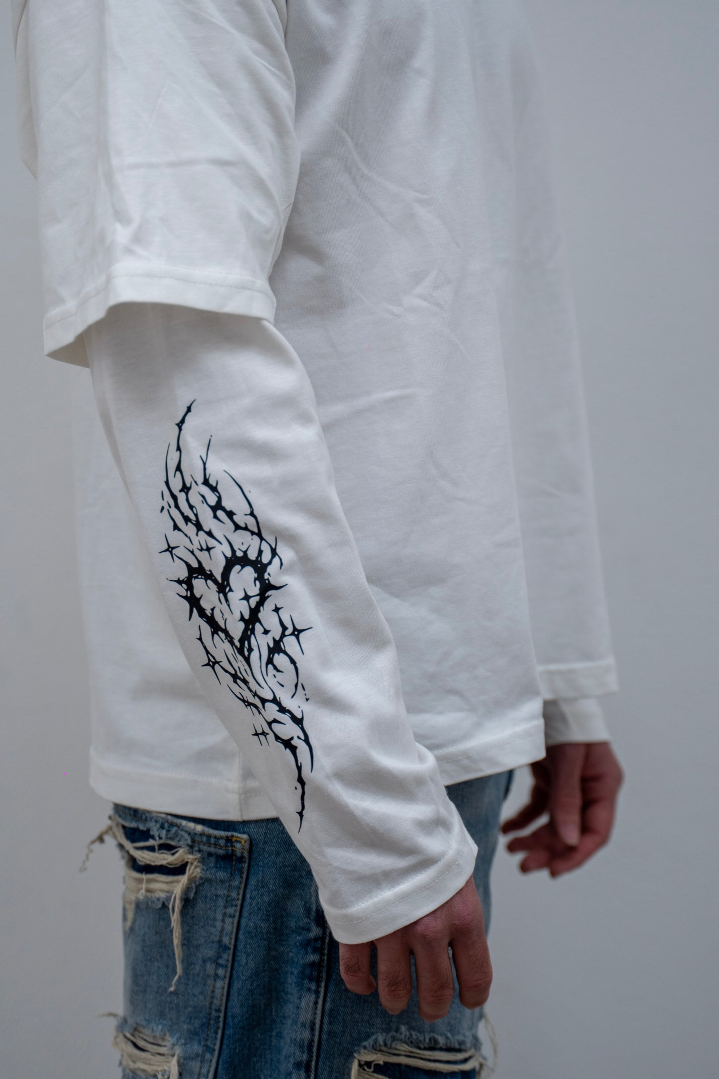 LONGSLEEVE DOPPIA MANICA BIANCA