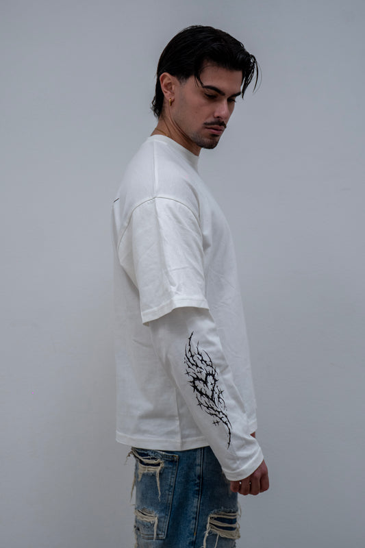 LONGSLEEVE DOPPIA MANICA BIANCA