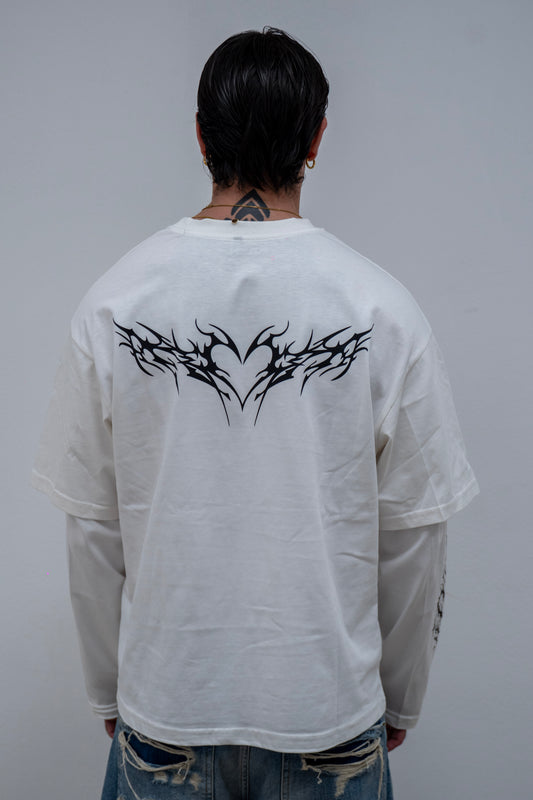 LONGSLEEVE DOPPIA MANICA BIANCA